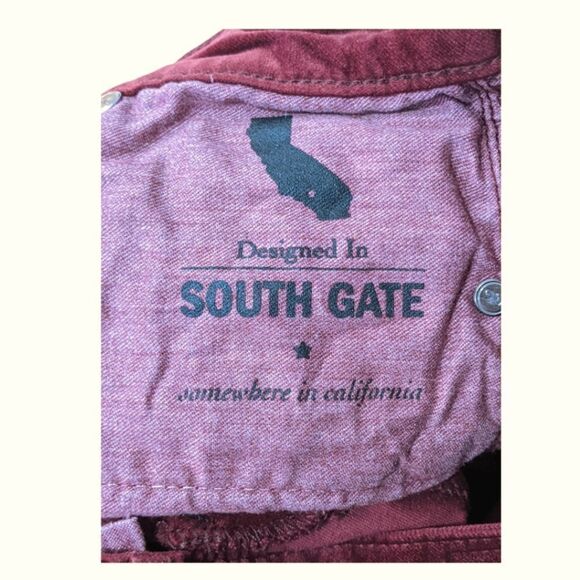 AG Adriano Goldschmied x Anthropologie Burgundy Suede Pants Size 26R - Picture 6 of 7